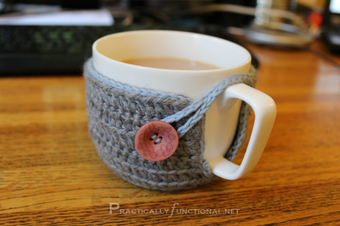Small crochet mug cozy