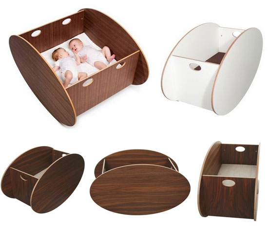 So ro modern wooden baby cradle