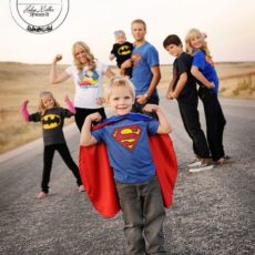 Super hero family photoshoot