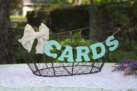 Wire baskets wedding card holder