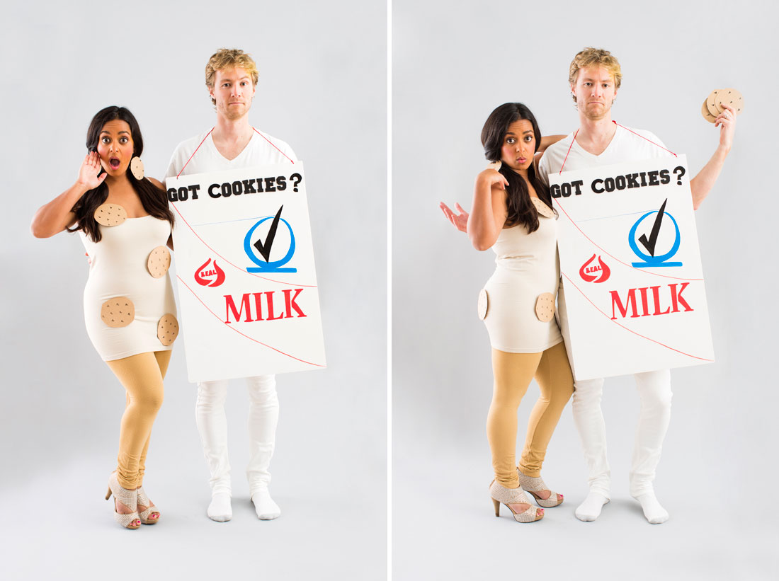 Cookies and milk diy costume