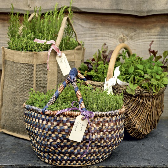 Diy herb baskets