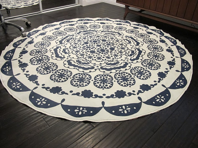 diy tabelcloth rug These 20 DIY Area Rugs Will Add A Pop of Color and Texture To Your Home!