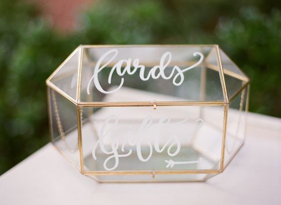 Glass case wedding box