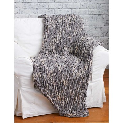Grey armknit blanket