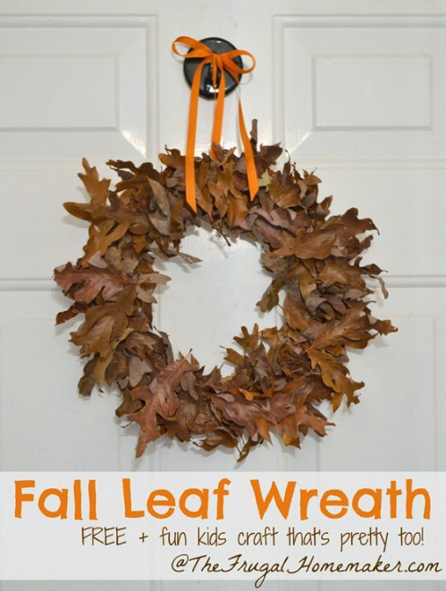 Autumn leaf door wreath
