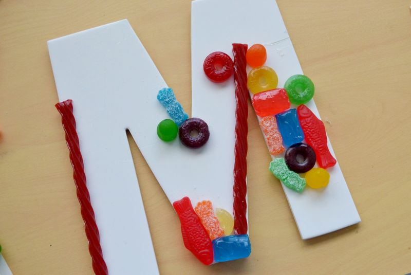 Candy party sign letter