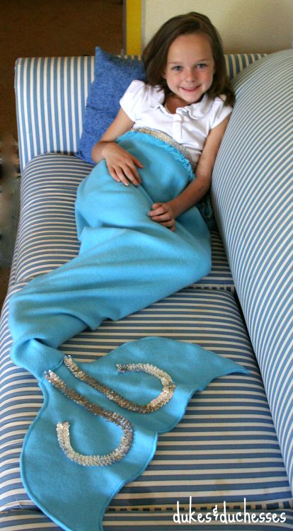 Diy mermaid tail blanket