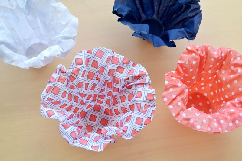 Fabric snack cups craft