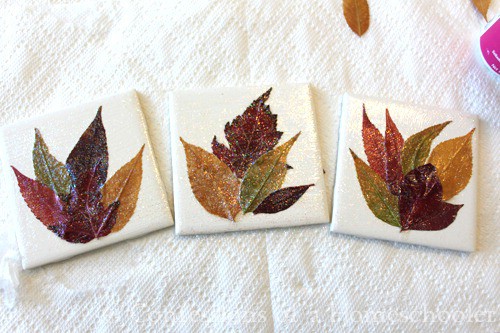 Leaf coasters Fun Crafts Involving Leaves for Early Fall