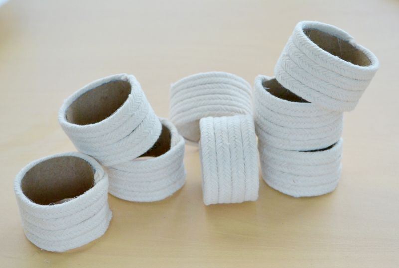Roped napkin rings craft