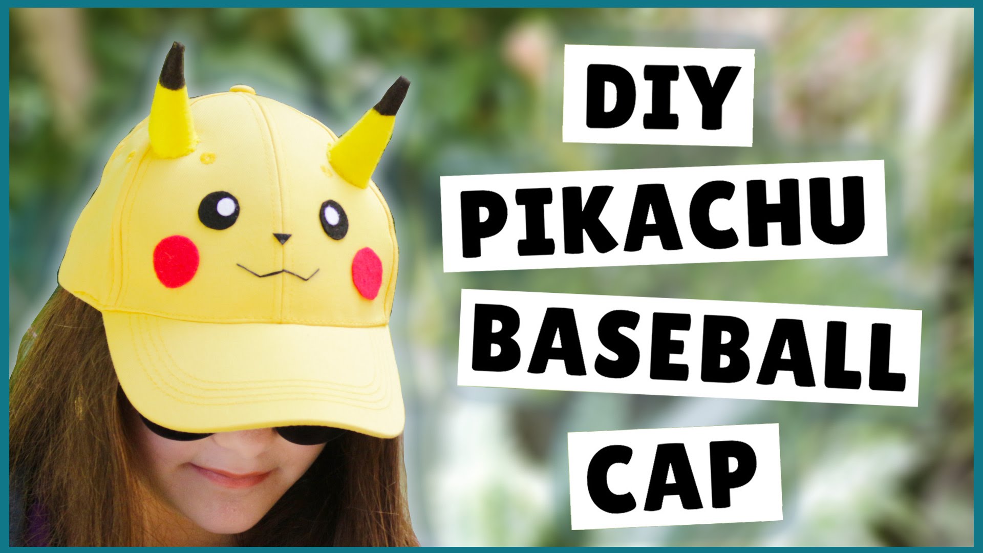 Diy pikachu baseball cap