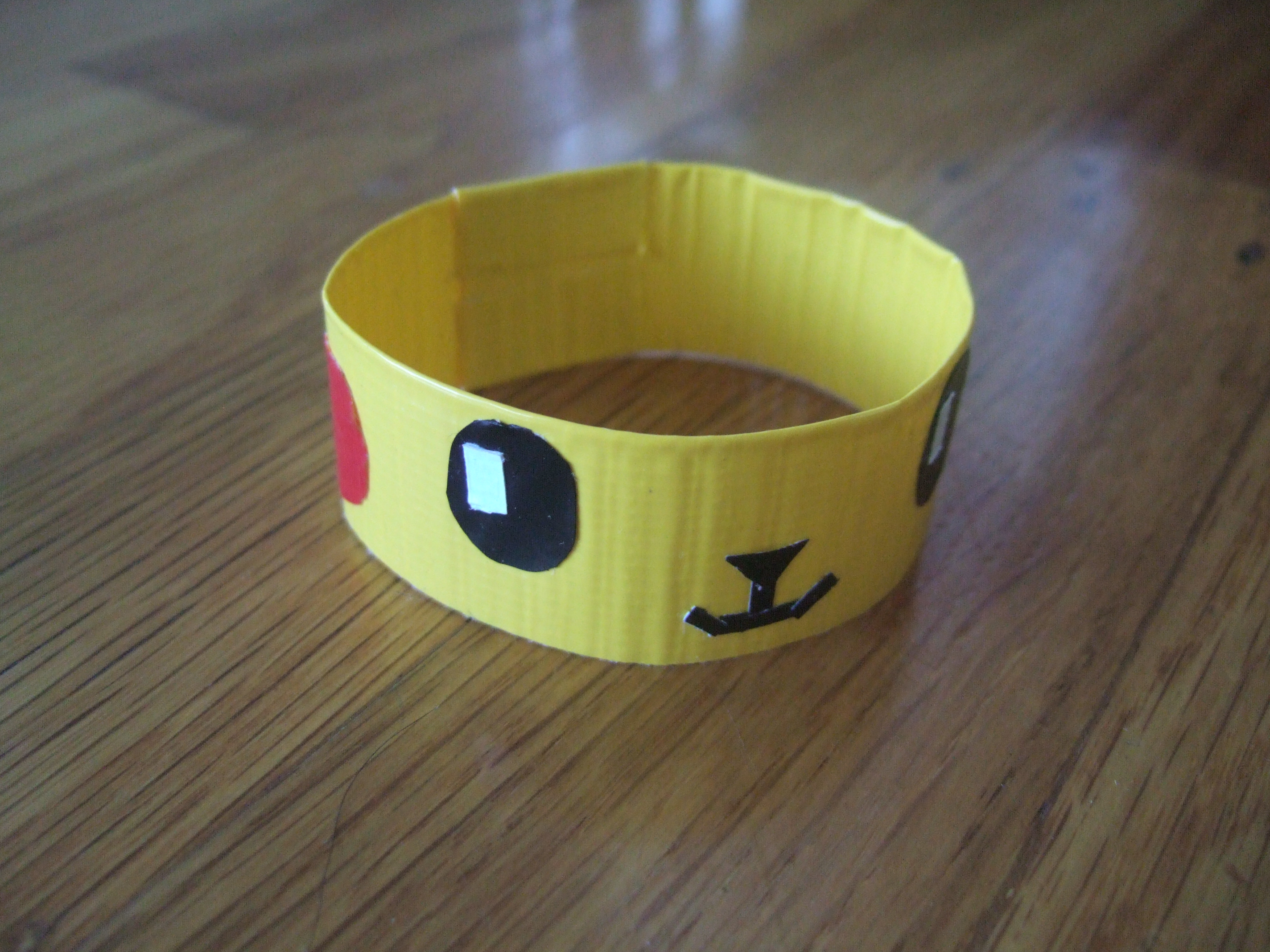 Duct tape pikachu bracelet diy