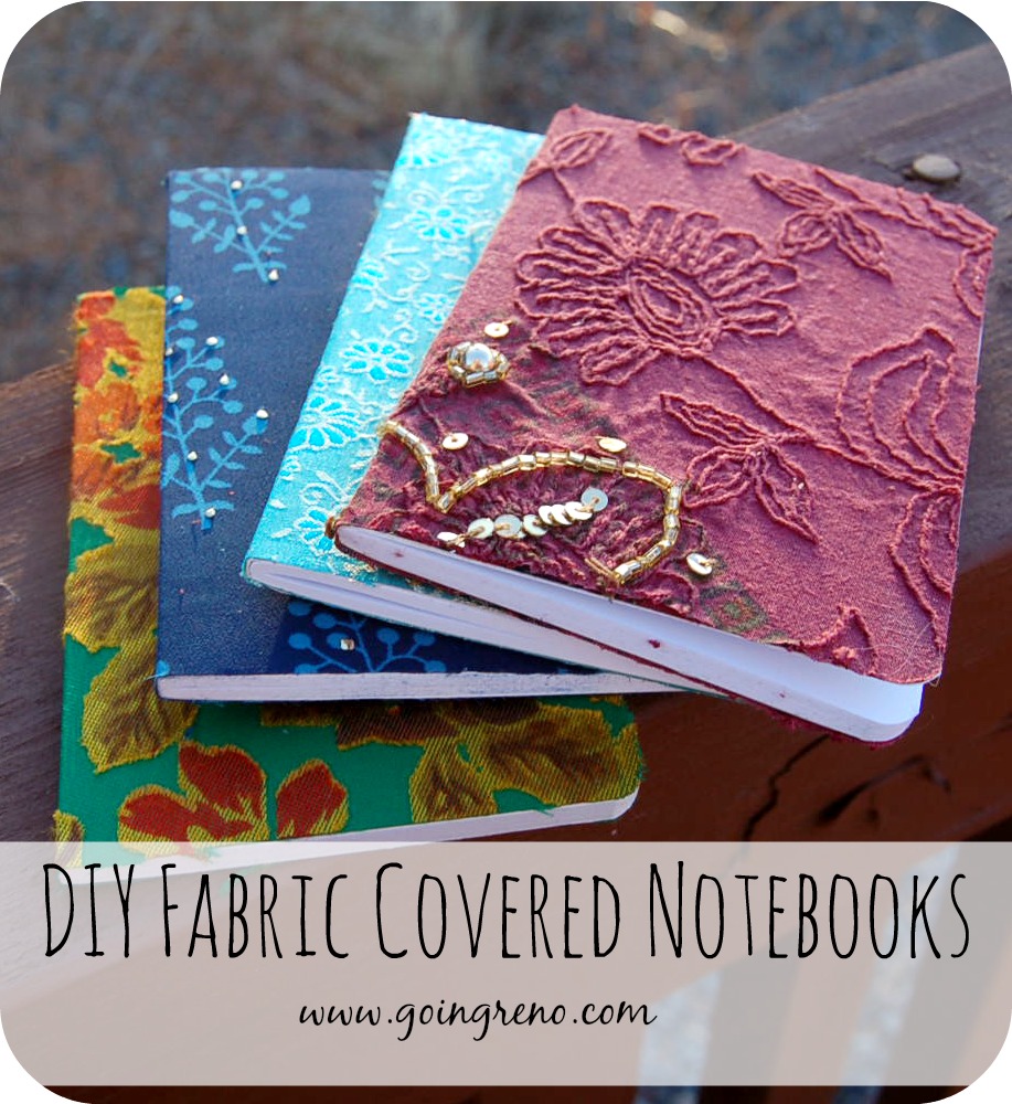 No sew fabric covered notebook