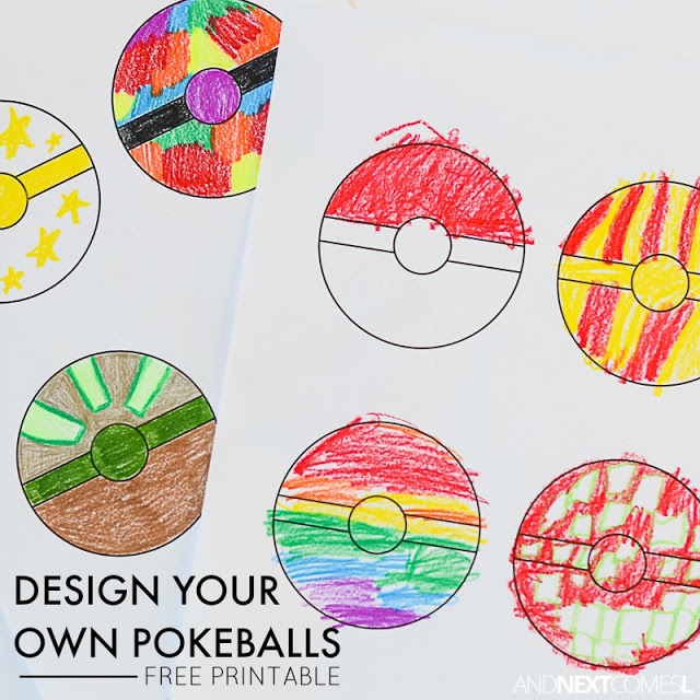 Pokeballs coloring free printable for kids pokemon square