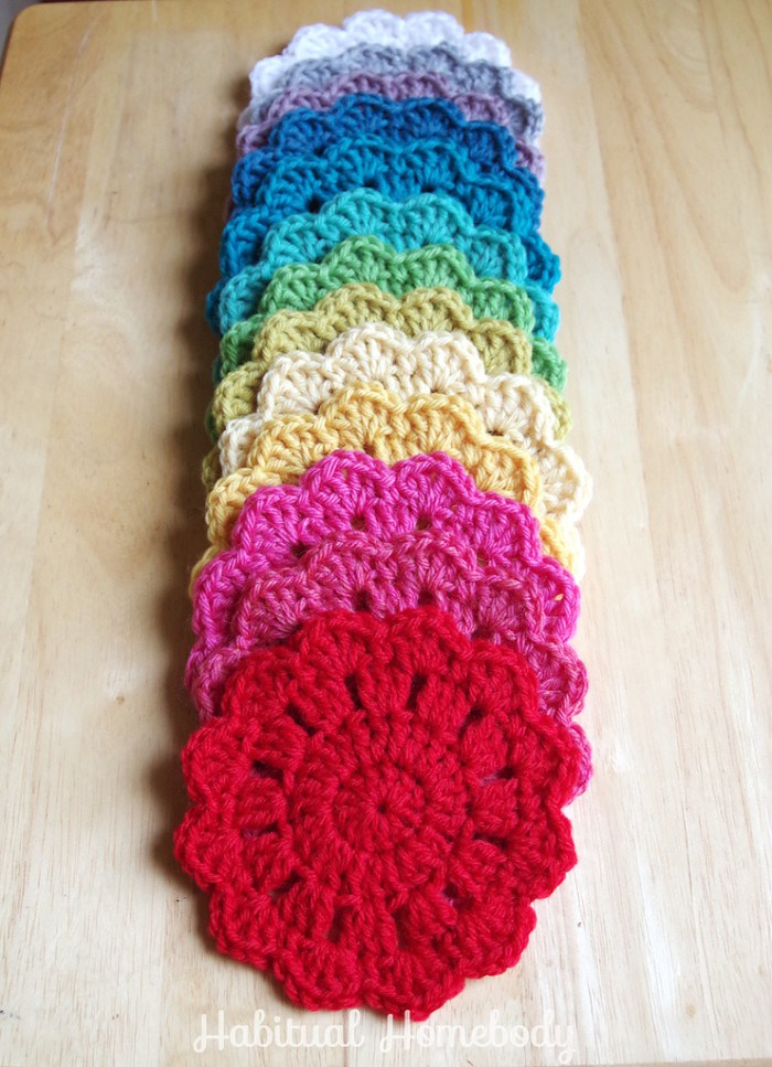 rainbow coasters Free Crochet Coaster Patterns for Every Occasion