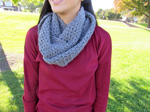 Same stitch crochet infinity scarf tutorial