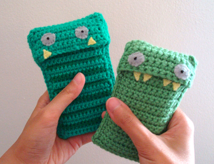 Crochet monster phone case