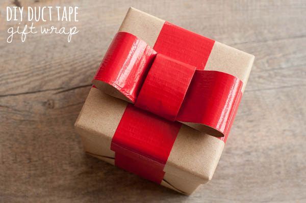 Diy duct tape gift wrap