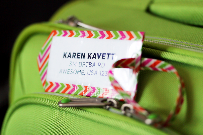 Diy duct tape luggage tag