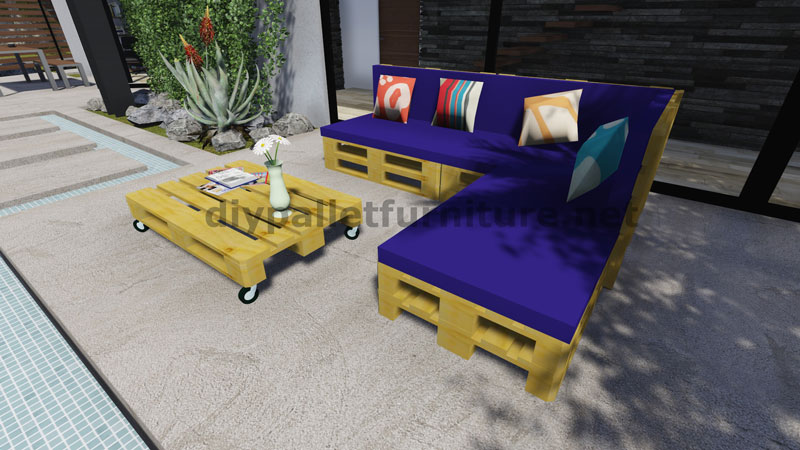Instructions and 3d plans of how to make a sofa for the garden with pallets12