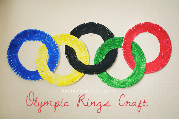 Paper plate olympic rings