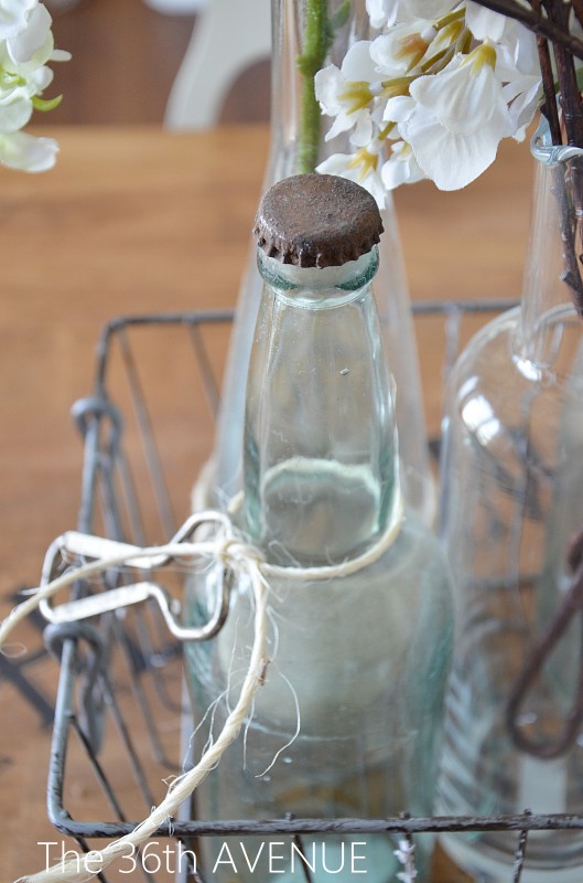 Reclaimed pop bottle kitchen table baskets and vases