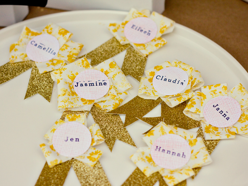 Stamped glitter paper tags DIY Custom Name Tags for Work