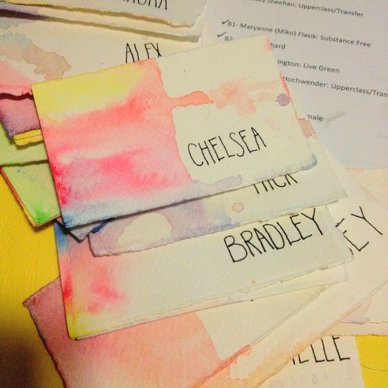 Water colour paper tags
