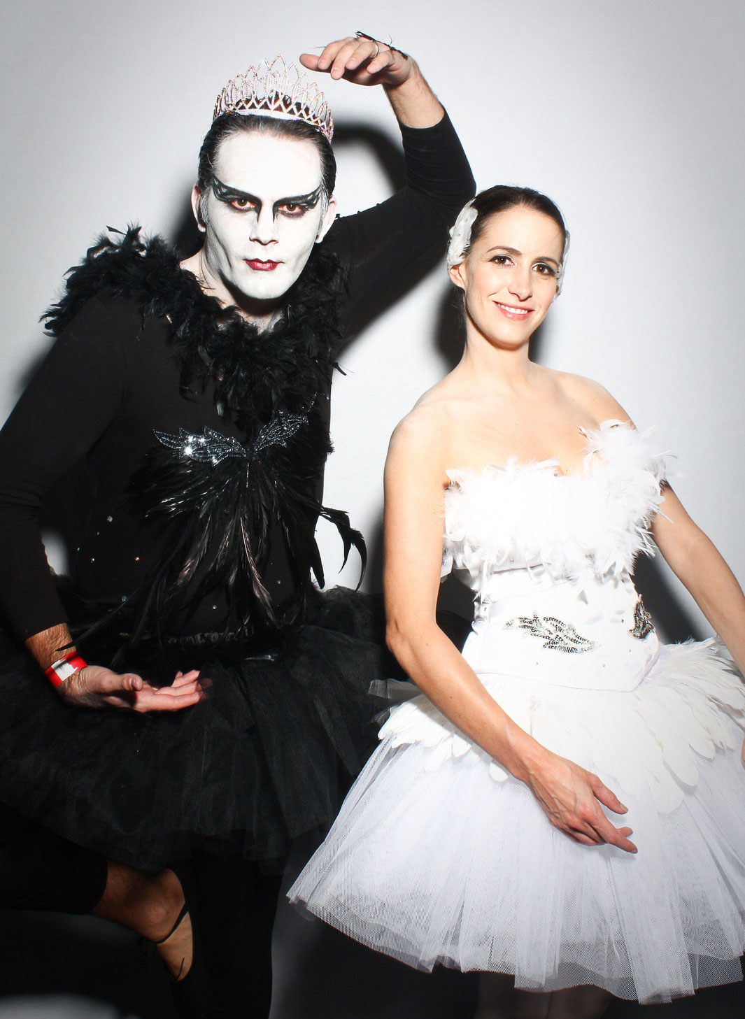 Black and white swan costumes