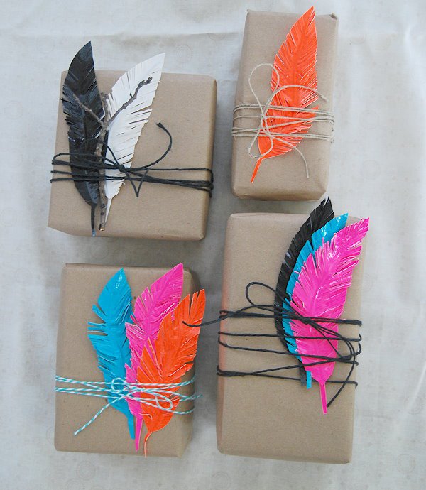 Diy duck tape feathers