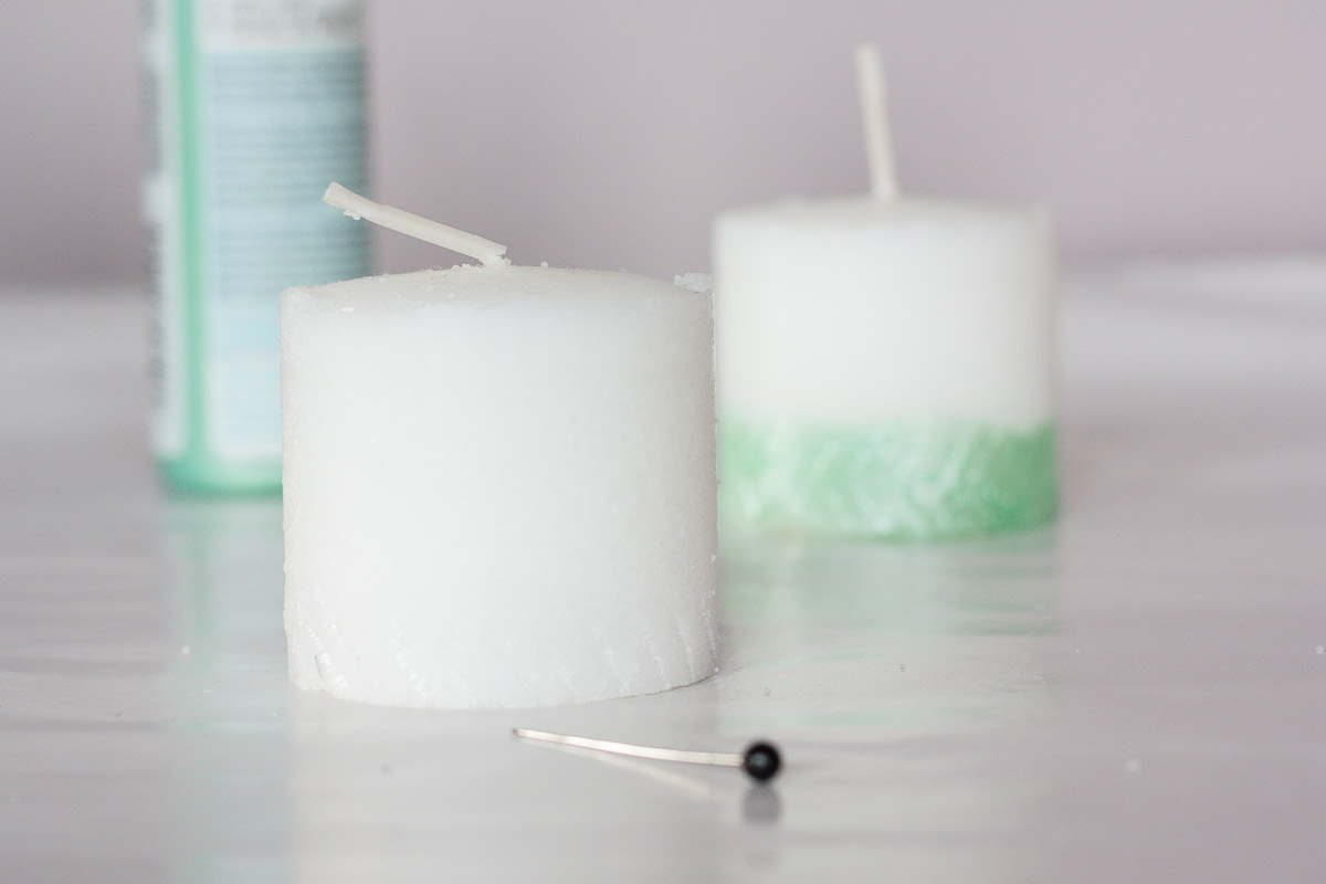 Diy herringbone ombre candle fall home decor pattern