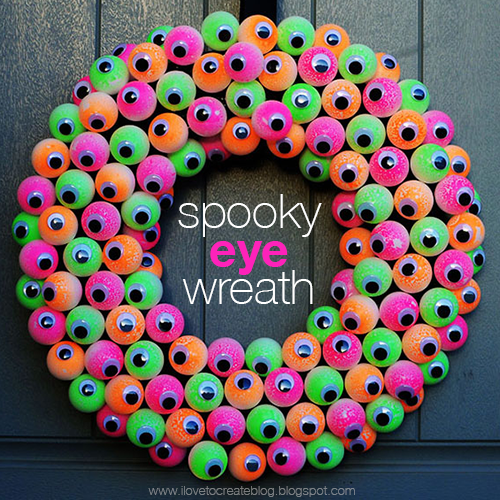 Spooky eye wreath diy
