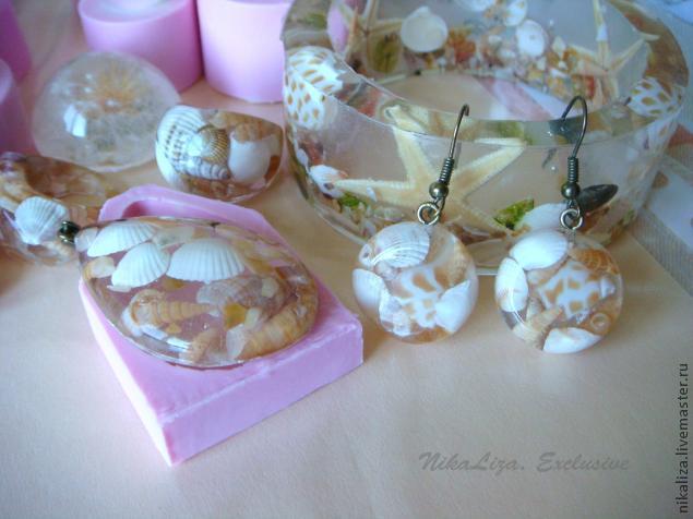 Diy seashell resin jewelry