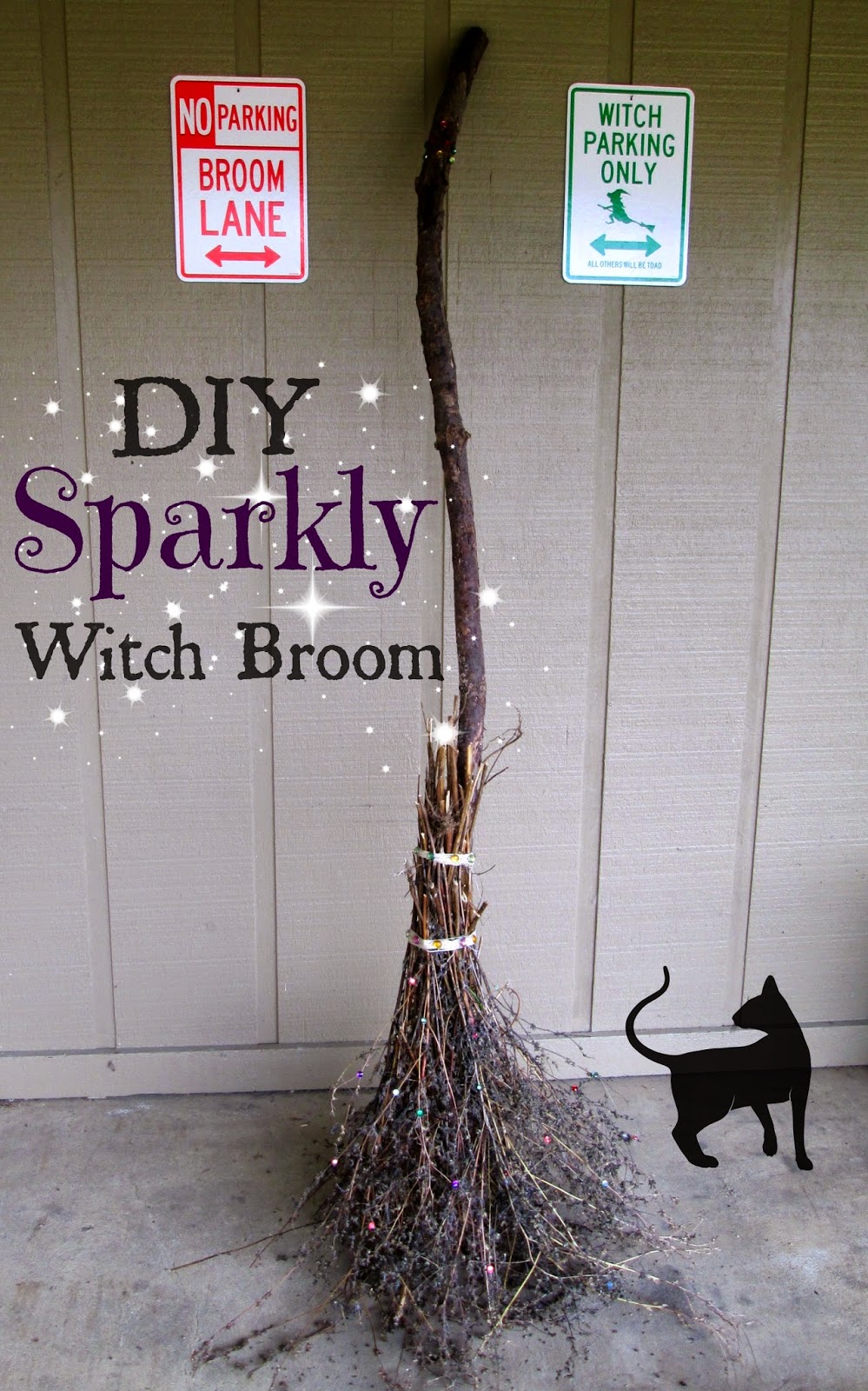 DIY Sparkle Broom 23 Festive Halloween Witch Decor DIY Ideas!