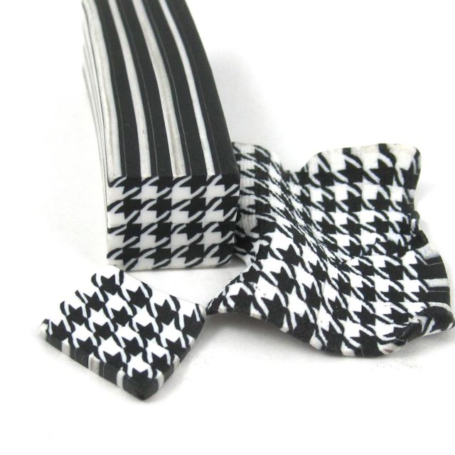 Houndstooth polymer clay cane