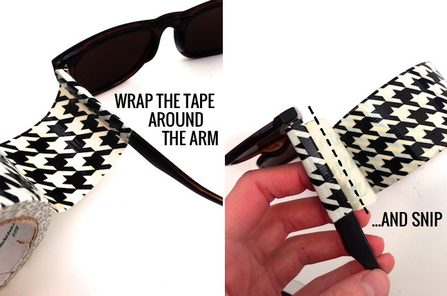 Houndstooth sunglasses using duct tape