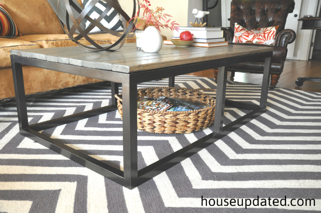 Industrial frame coffee table