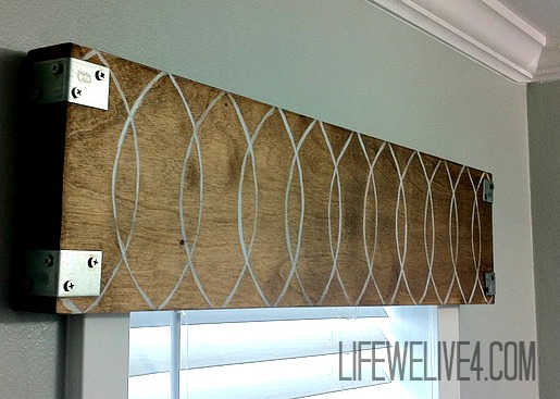 Industrial wooden valance