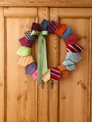 Neck tie door wreath