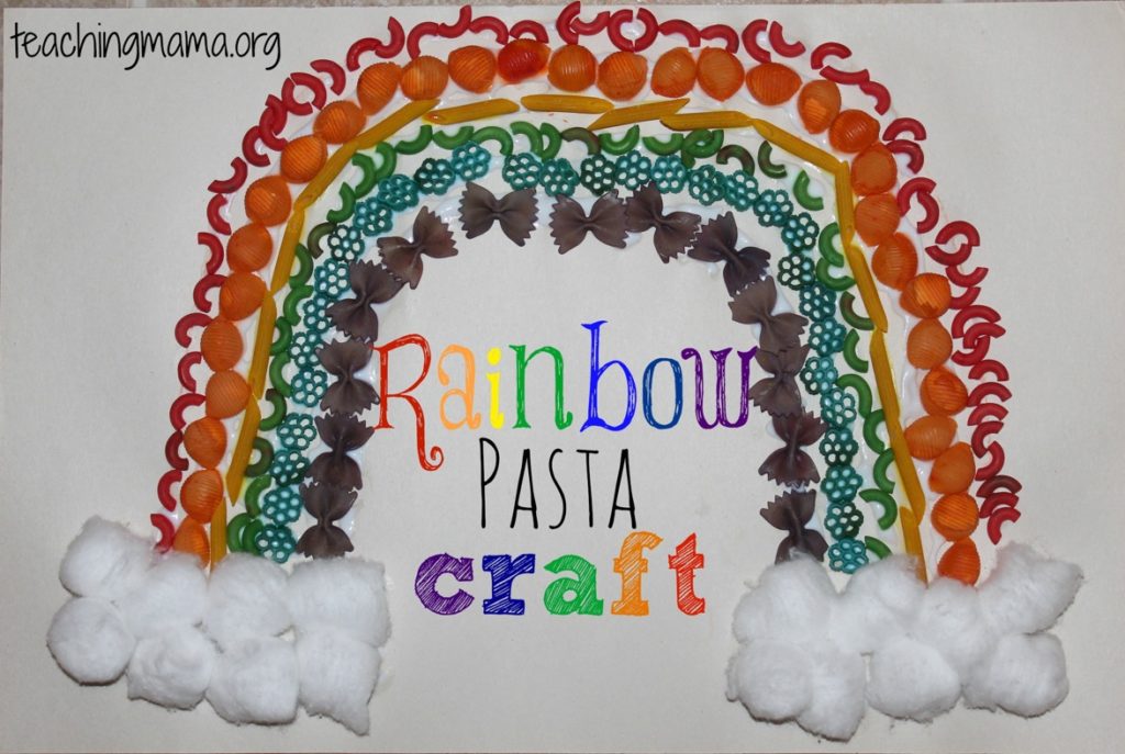 Pasta rainbow 1024x687 Fun Crafts Made From Dried Pasta