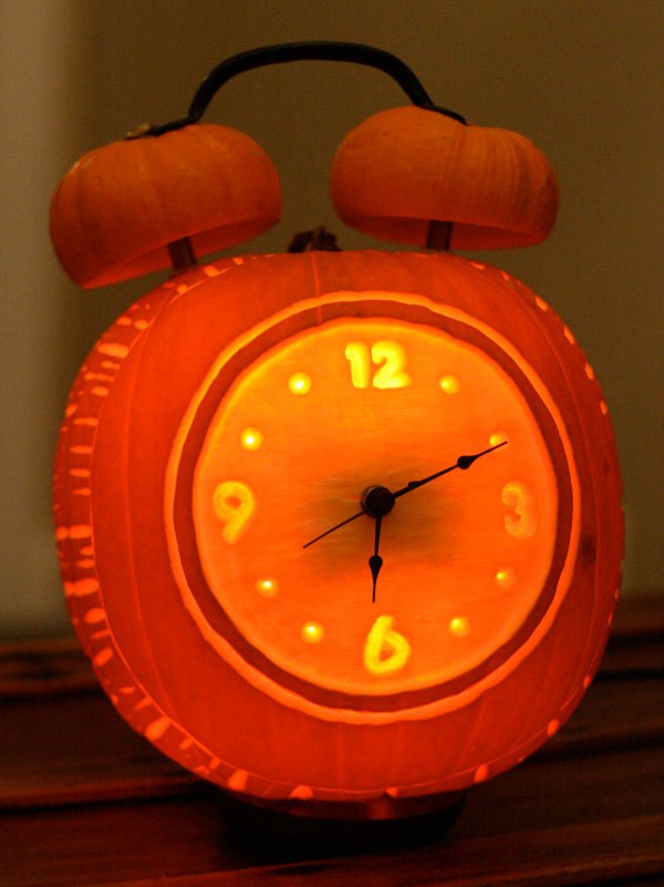 Pumpkin alarm clock