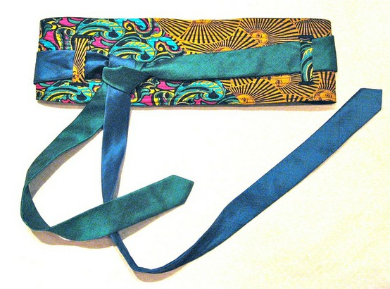 Silk neck tie belt