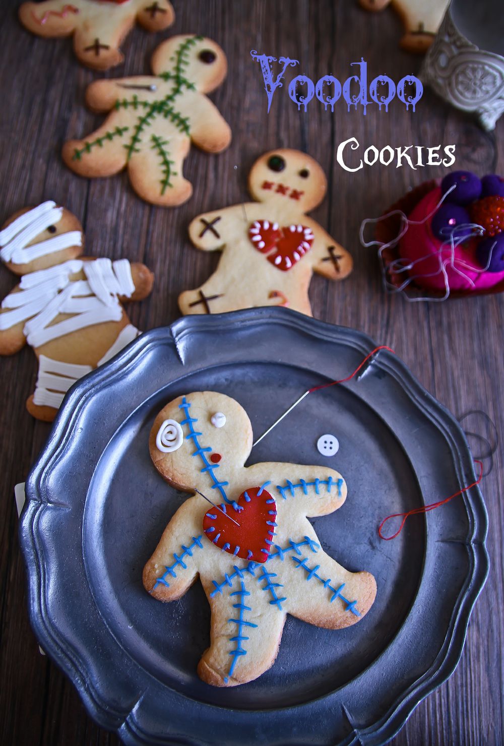 Voodoo doll cookies