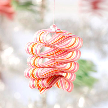 Diy ribbon candy ornaments