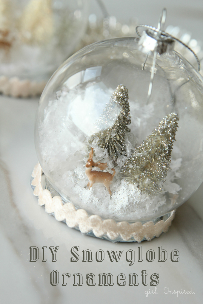 Diy snowglobe ornaments