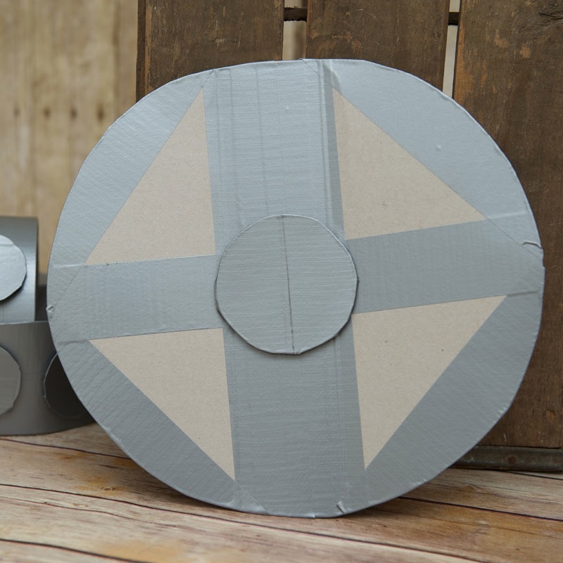 Cardboard viking shield