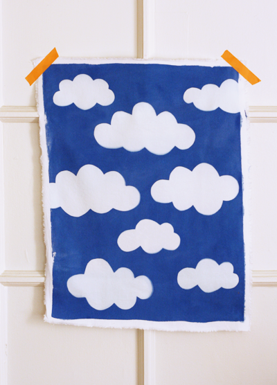 Custom cloud printed fabric