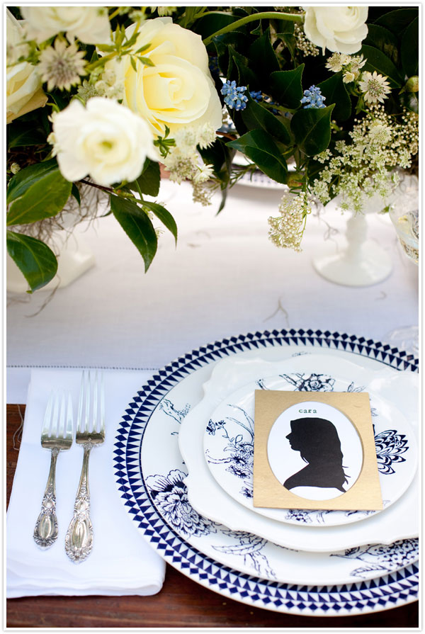 Diy silhouette place cards