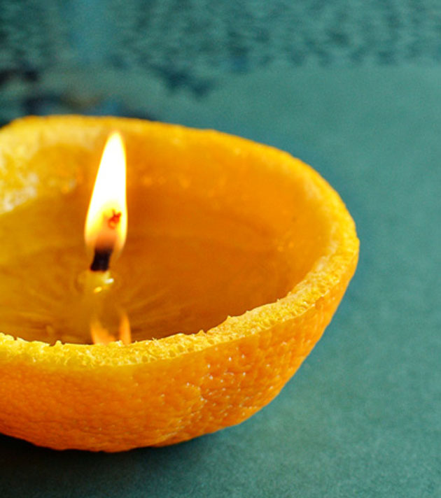 Orange peel candles